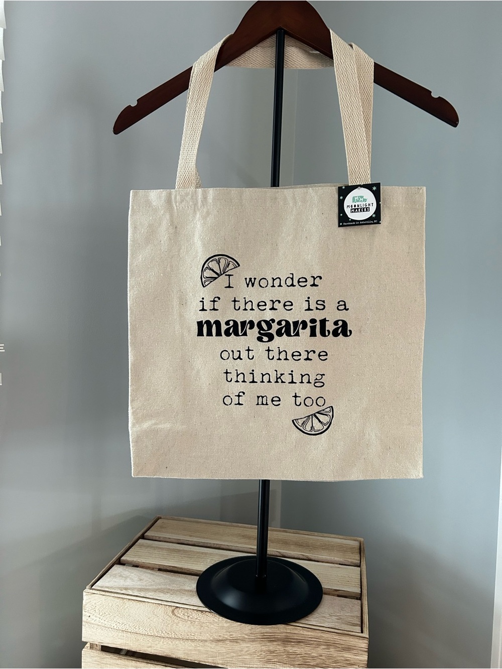 NWT “I wonder if there is a margarita out there thinking of me too” Tote